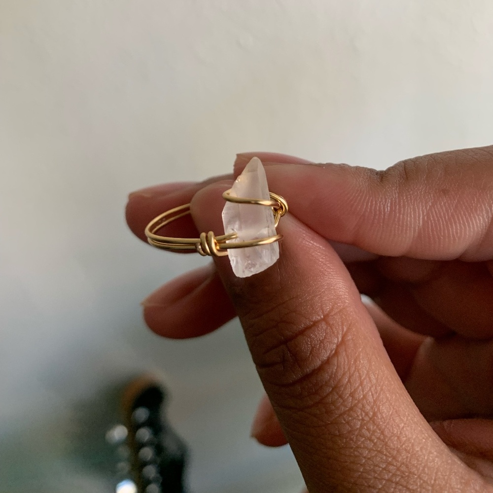 clear quartz homemade ring